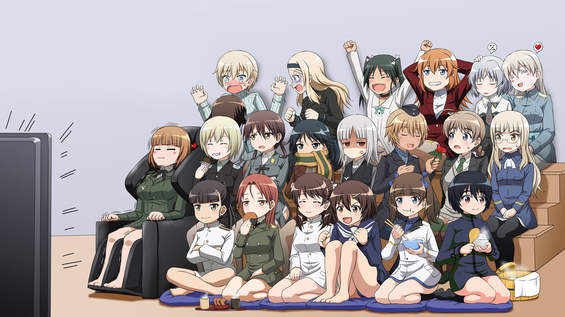 World Witches Take Off! backdrop